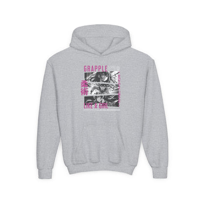 Youth Grapple like a Girl BJJ Slime Jiu Jitsu Hoodie