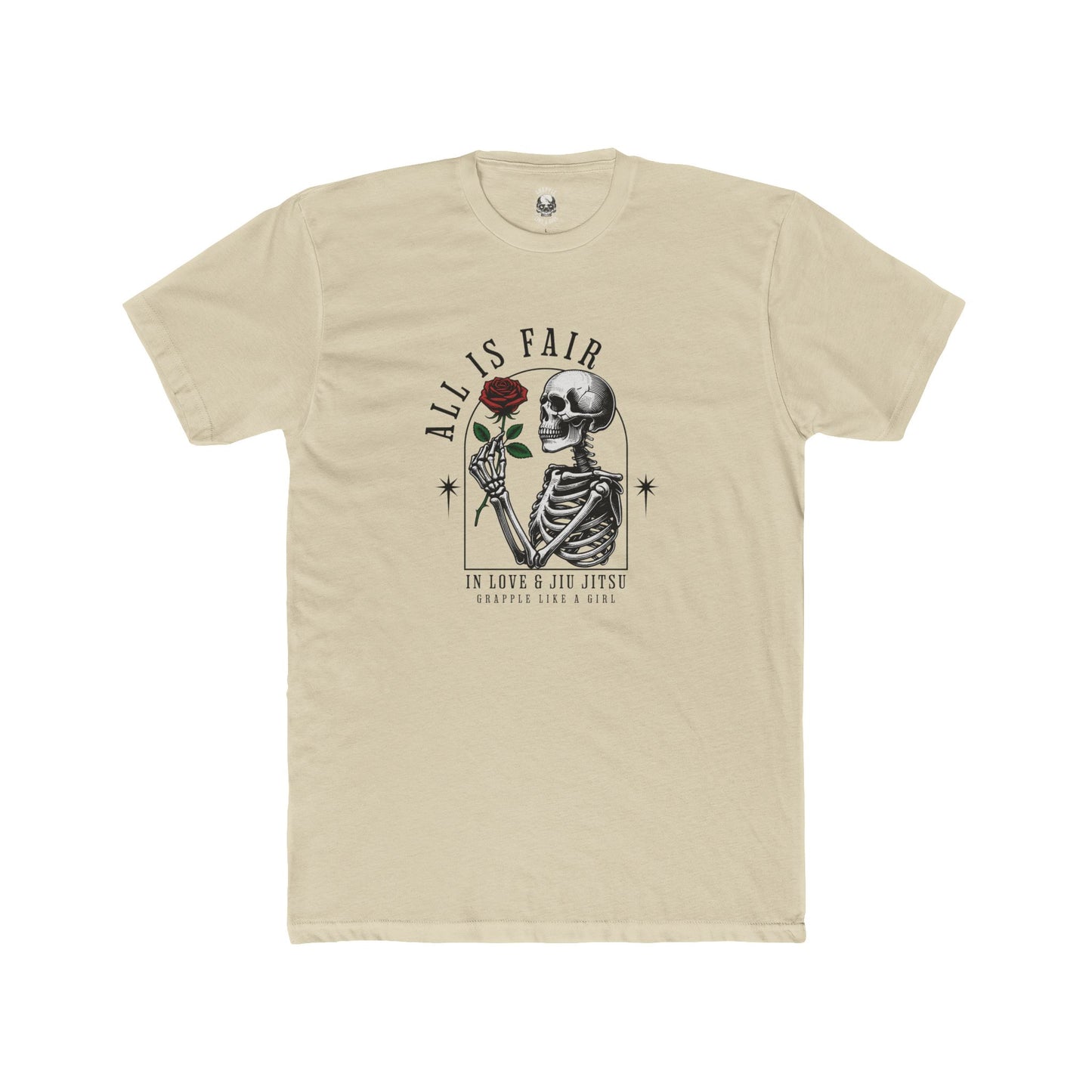 Grapple like a Girl Unisex Cotton T-shirt - All is Fair in Love & Jiu Jitsu