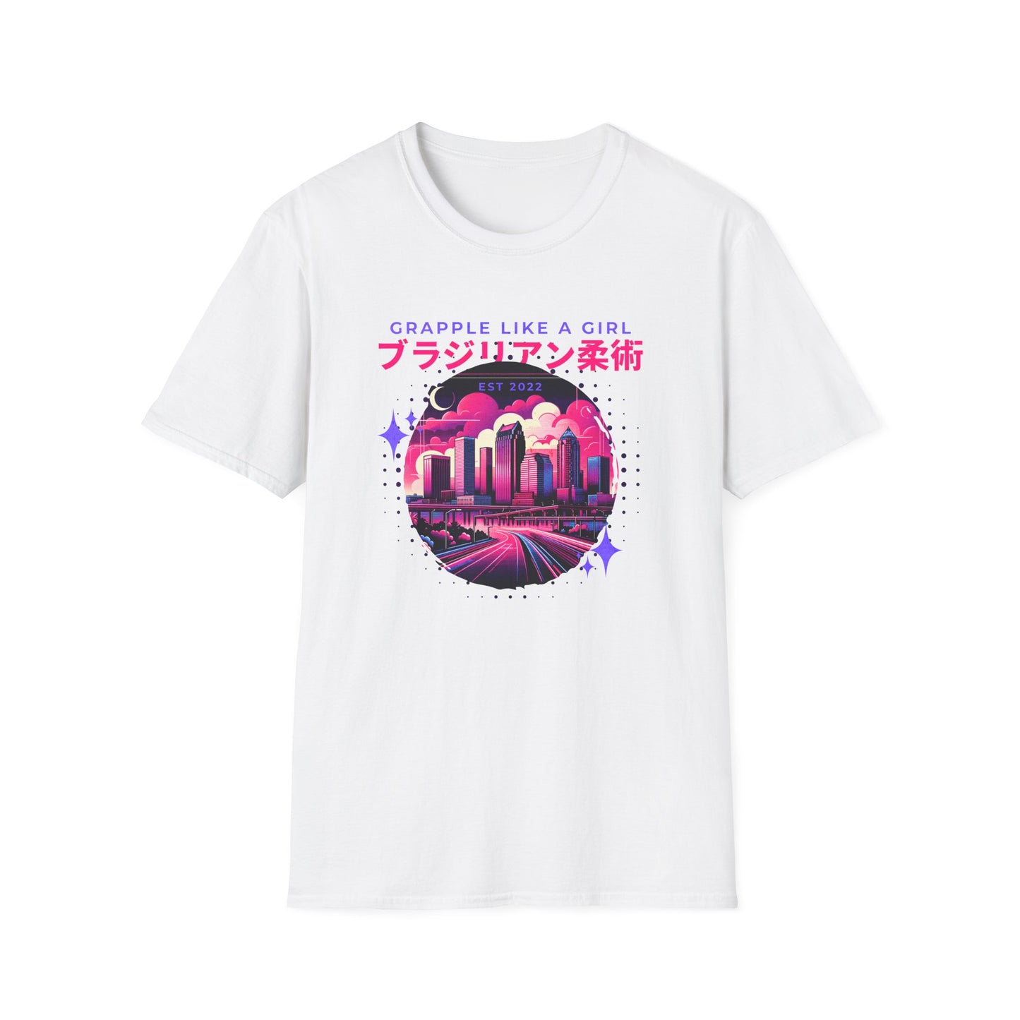 Grapple like a Girl T-Shirt - Tampa Skyline