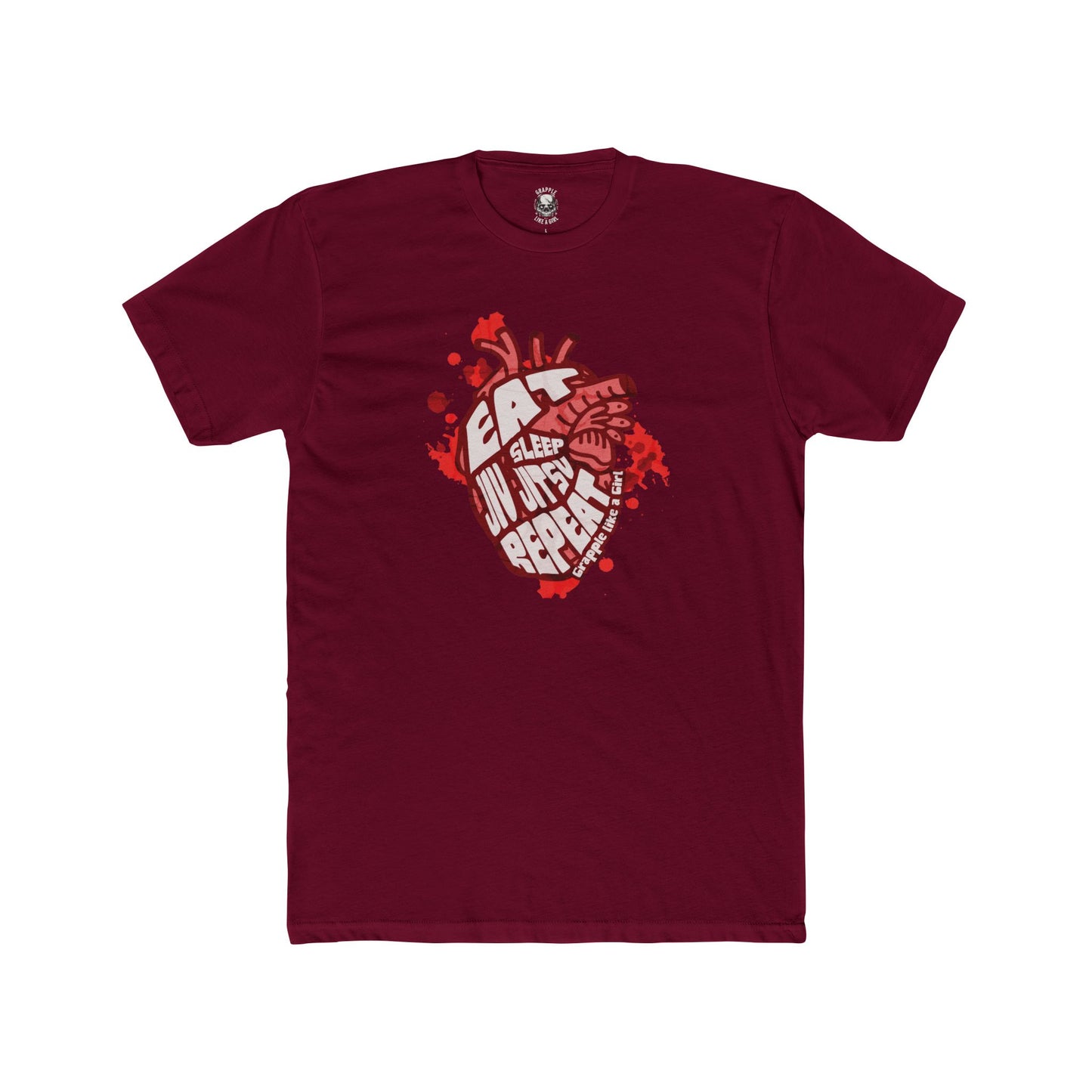 Grapple like a Girl T-shirt - Eat, Sleep, Jiu Jitsu, Repeat