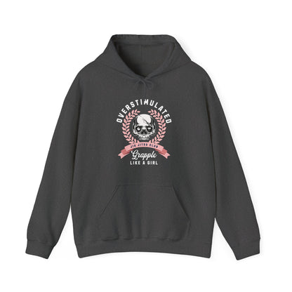 Grapple like a Girl BJJ Hoodie - Overstimulated Jiu Jitsu Club
