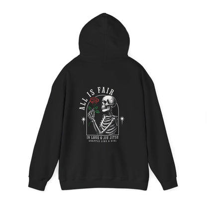Women's Grapple like a Girl BJJ Hoodie - All is Fair in Love & Jiu Jitsu