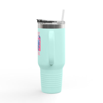 Grapple like a Girl Insulated Travel Mug - 40oz - Cherry Blossoms