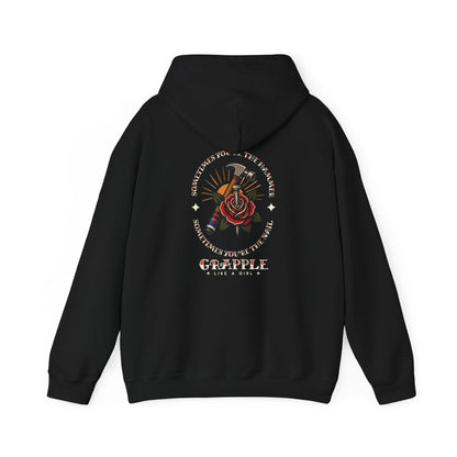 Grapple like a Girl Women's BJJ Hoodie - Sometime you're the hammer, sometimes you're the nail