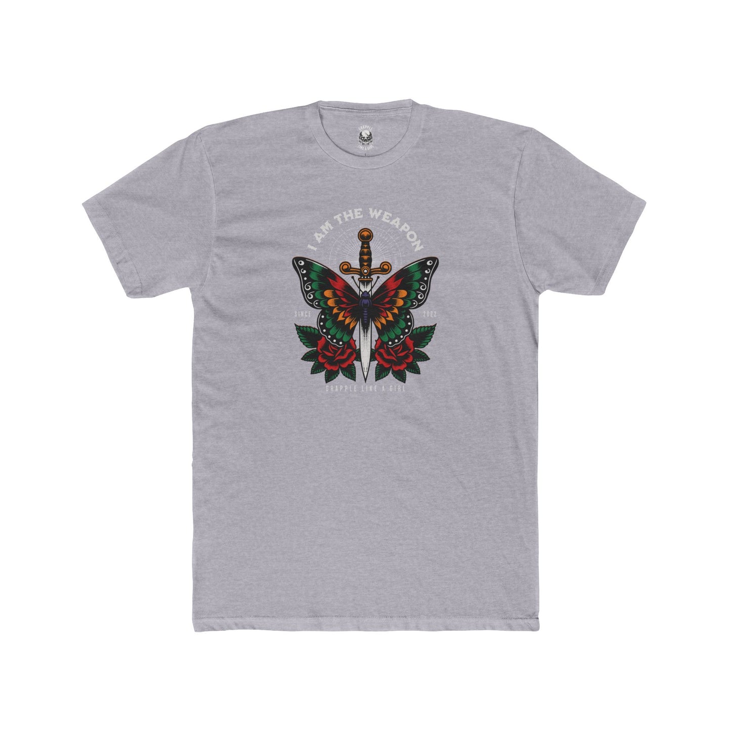 Grapple like a Girl Unisex Cotton T-shirt - I am the weapon.