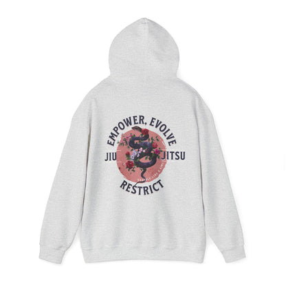 Women's Jiu Jitsu Hoodie - Empower, Evolve, Restrict Snake Design BJJ Apparel