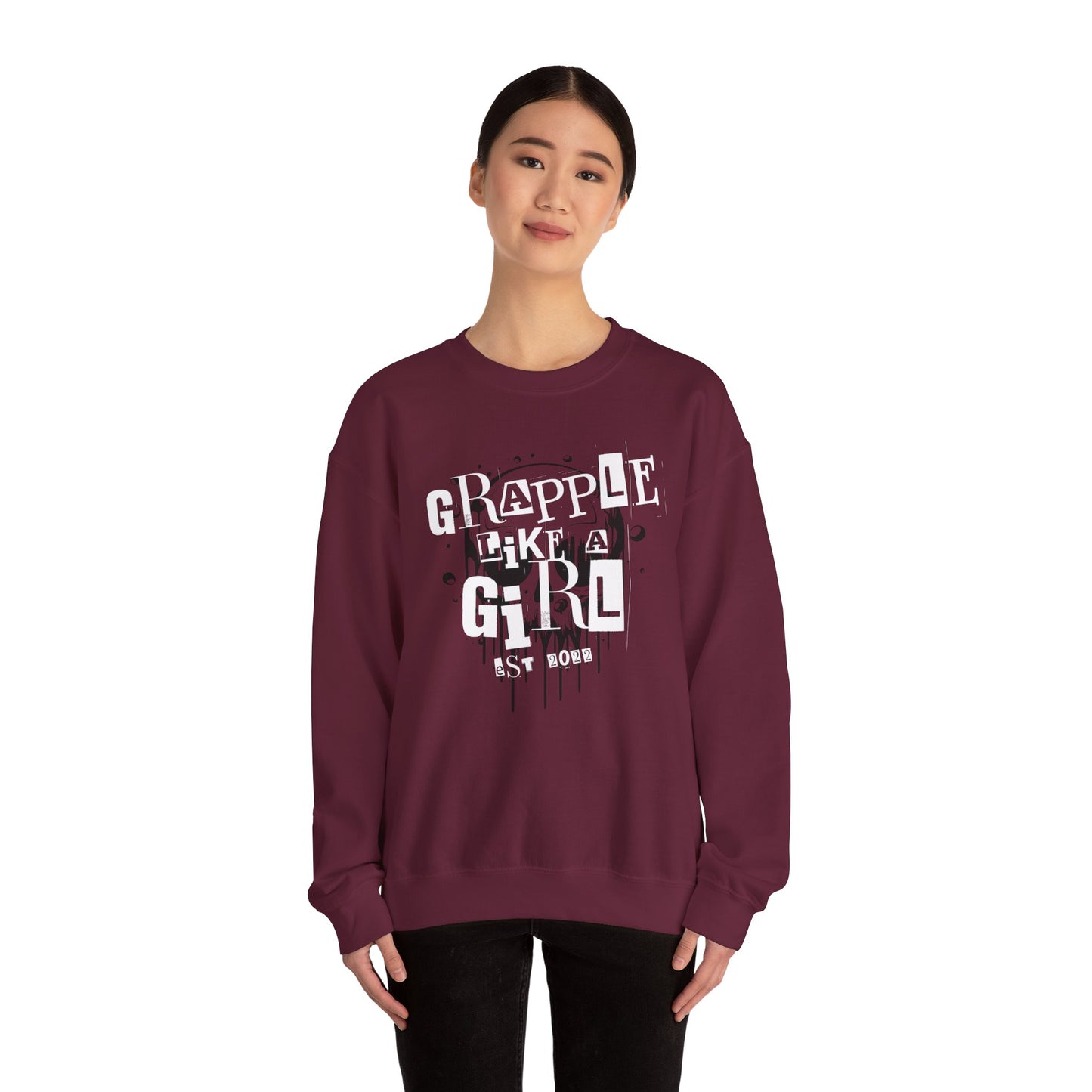 Women's BJJ Grapple Like a Girl Crewneck Sweater