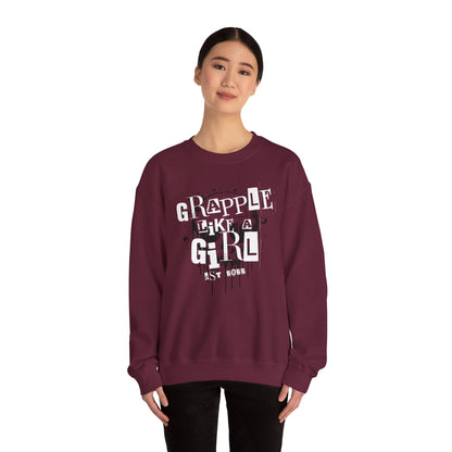 Women's BJJ Grapple Like a Girl Crewneck Sweater