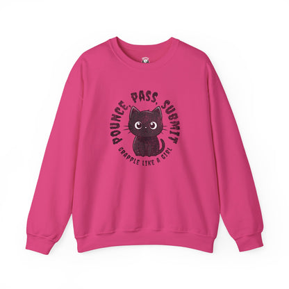 BJJ Women's Sweater Crewneck Sweater - Pounce, Pass, Submit *Limited Edition*