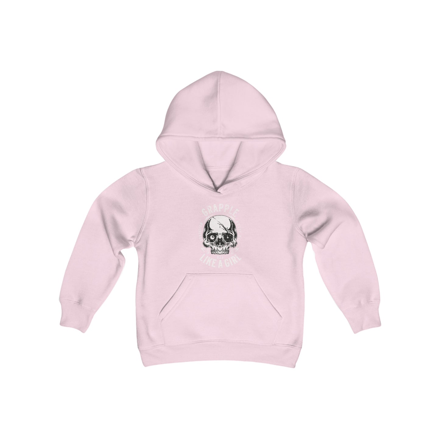 Youth Grapple like a Girl BJJ Skull Jiu Jitsu Hoodie