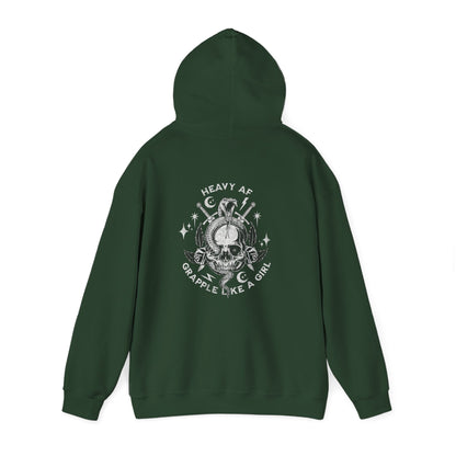 Women's BJJ Hoodie - Grapple Like a Girl,  Heavy AF