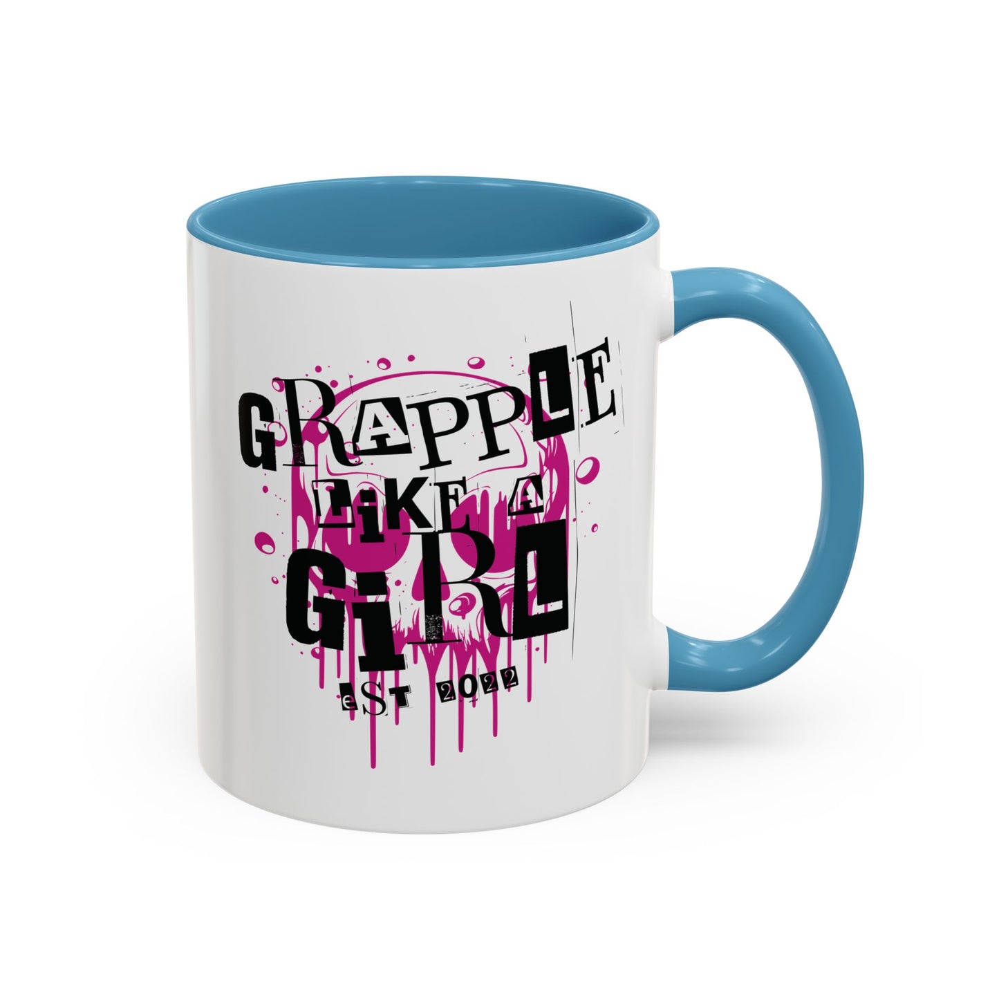 Grapple Like a Girl Accent Coffee Mug