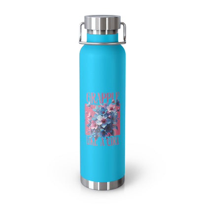 Grapple like a Girl Water Bottle 22oz - Cherry Blossoms