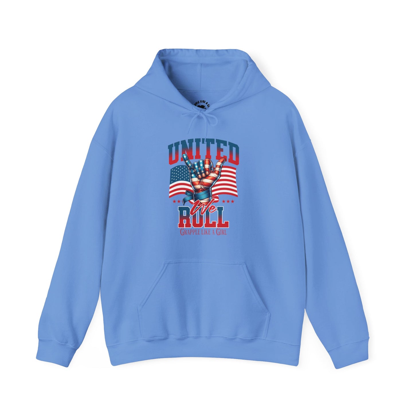 United we Roll BJJ Jiu Jitsu Grapple like a Girl Hoodie