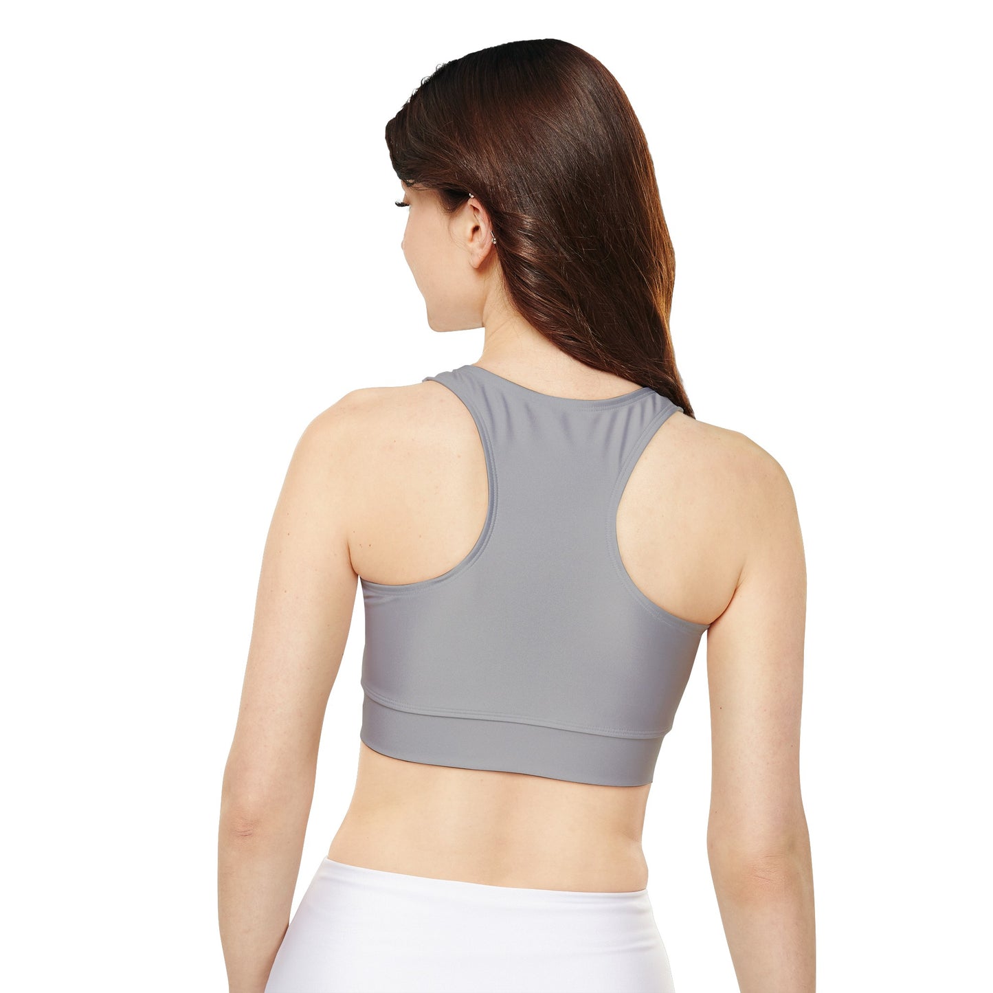 Grapple like a Girl Fully Lined, Padded Sports Bra - Grey