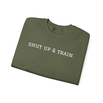 BJJ Women's Crewneck Sweater - Shut up & train.