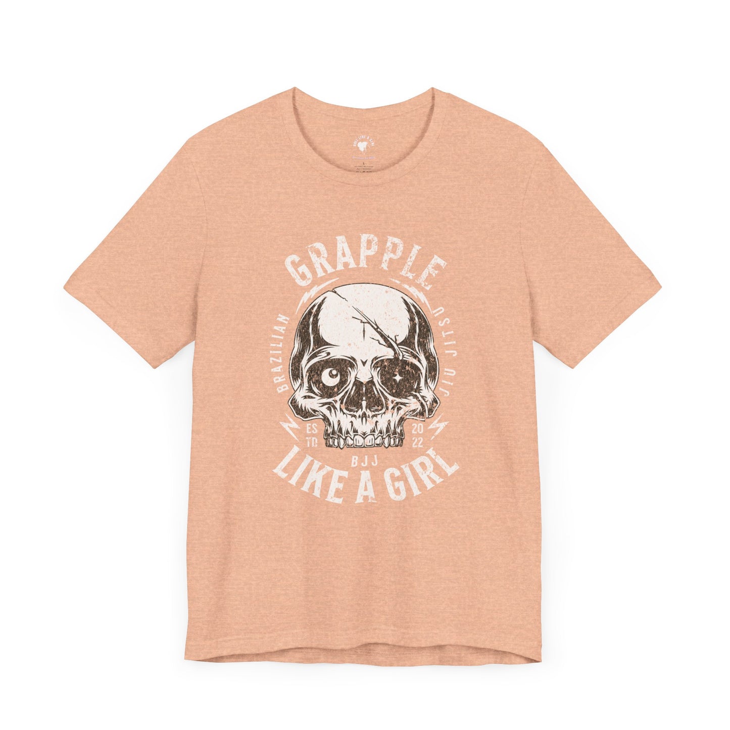 Women's Grapple like a Girl Skull Jiu Jitsu T-shirt