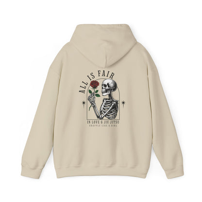 Women's Grapple like a Girl BJJ Hoodie - All is Fair in Love & Jiu Jitsu