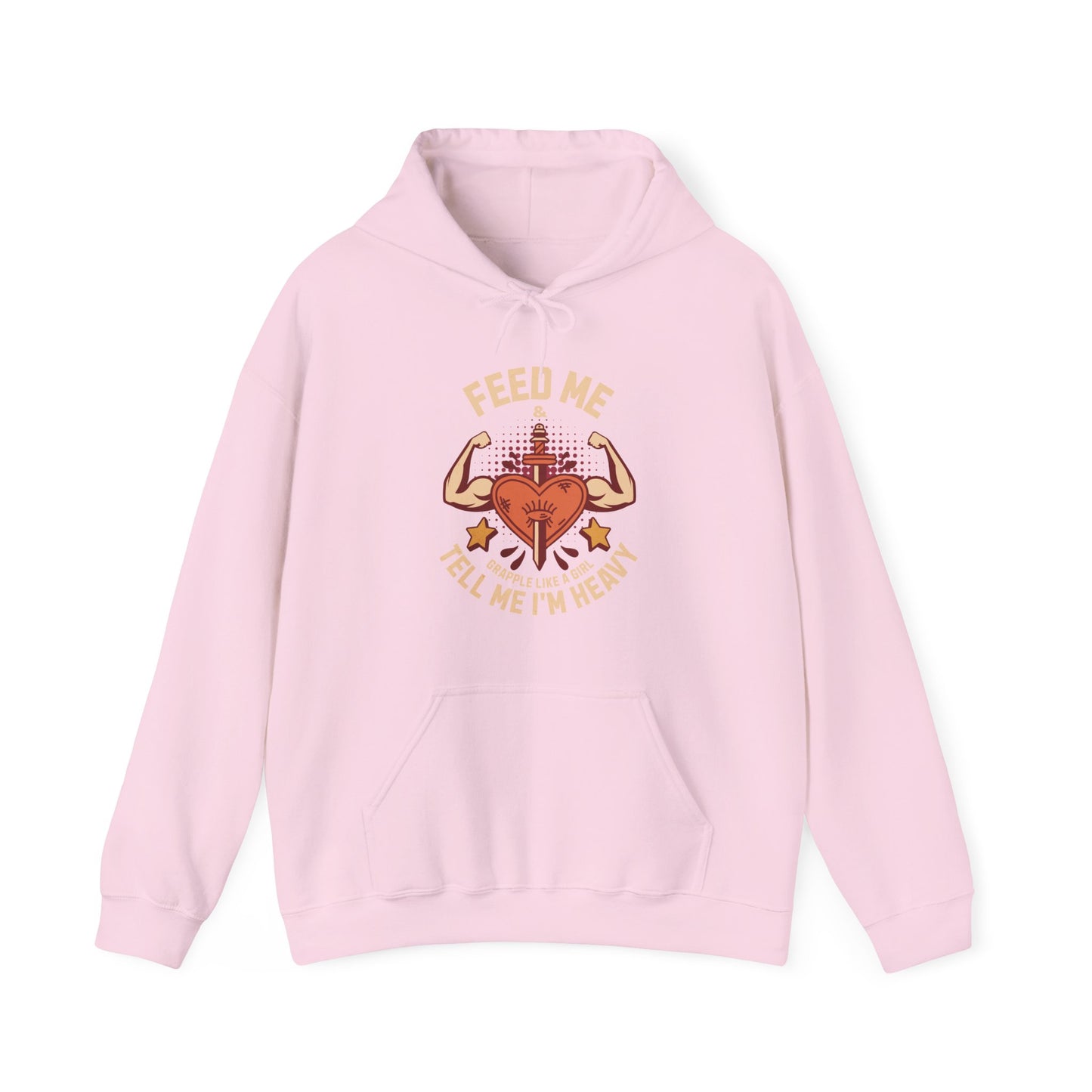Grapple like a Girl Jiu Jitsu Hoodie - Feed me & Tell me I'm Heavy