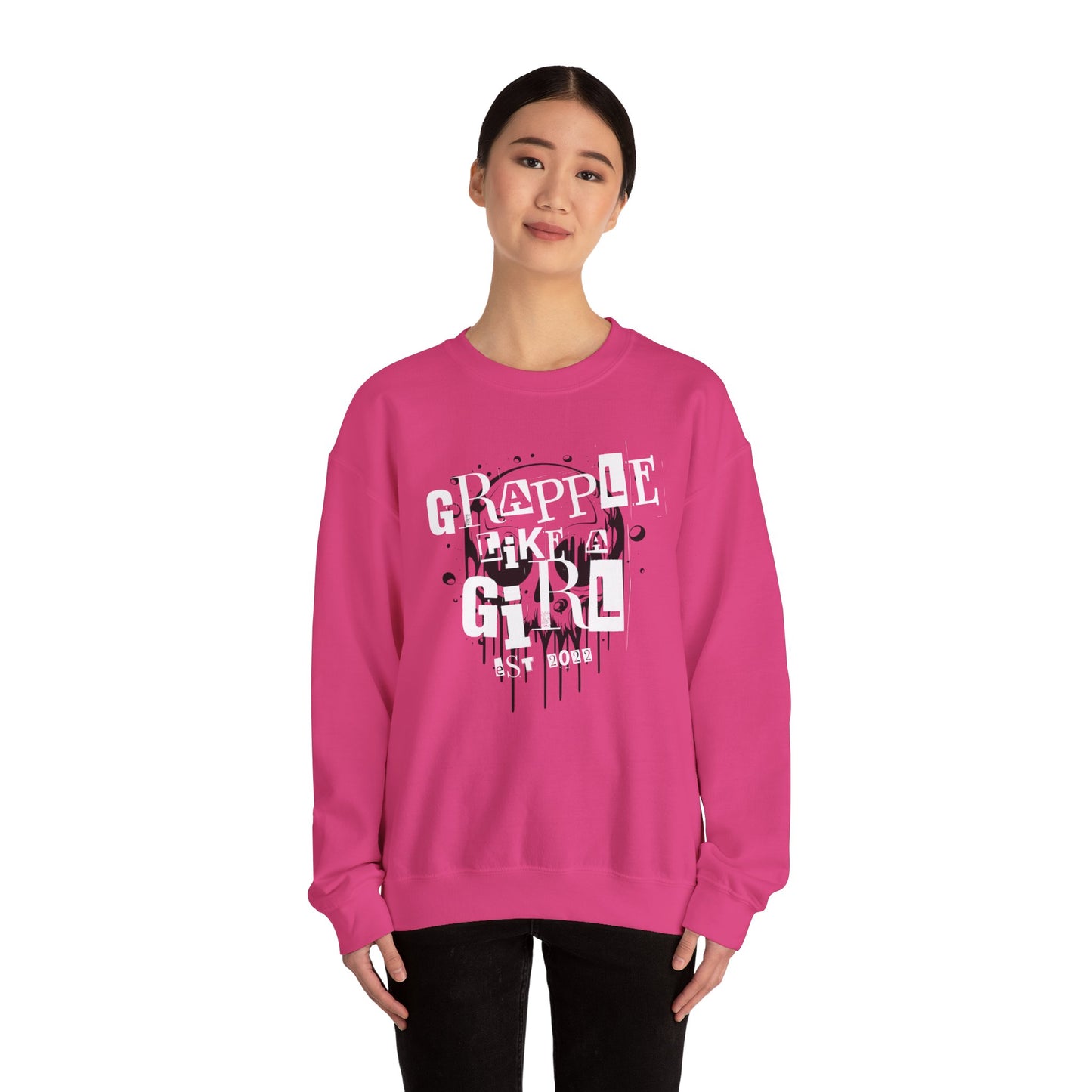 Women's BJJ Grapple Like a Girl Crewneck Sweater