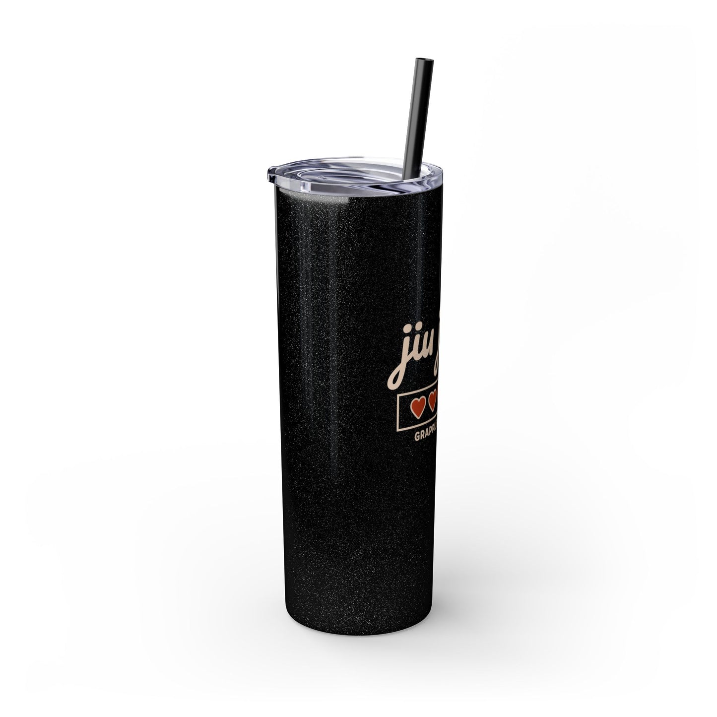 Skinny Tumbler with Straw, 20oz - Jiu Jitsu Loading