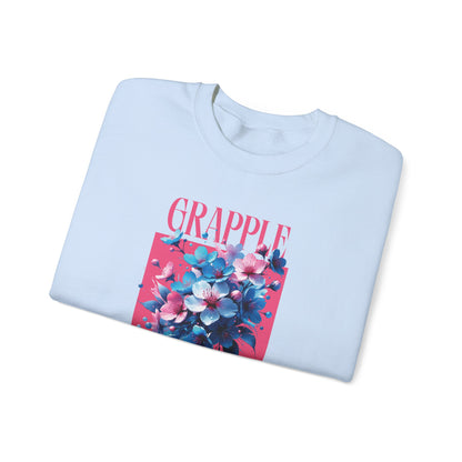 Grapple like a Girl BJJ Women's Crewneck Sweater - Blossoms