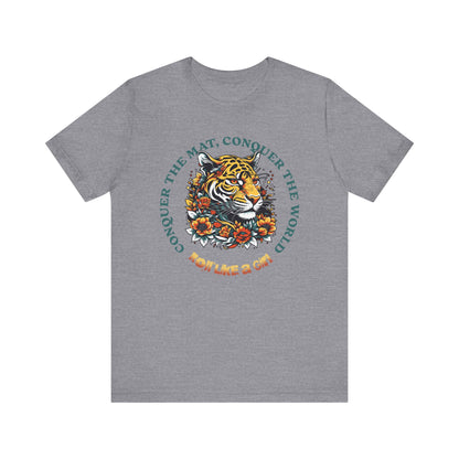 Womens BJJ Conquer to Mats Jiu Jitsu T-shirt