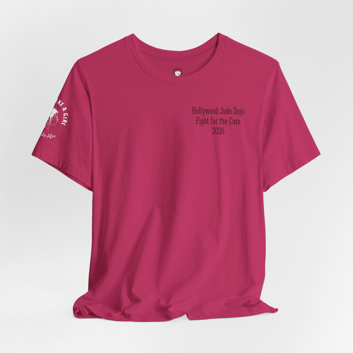 Grapple like a Girl Custom Unisex Slim Fit Short T-Shirt - Hollywood Judo Dojo Fight for the Cure 2026