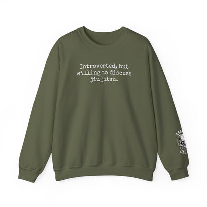 Grapple like a Girl BJJ Women's Crewneck Sweater - Introverted