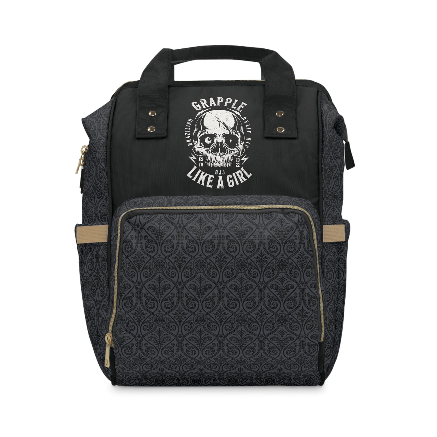 Women's Grapple like a Girl Jiu Jitsu Gear Backpack - Skull Logo