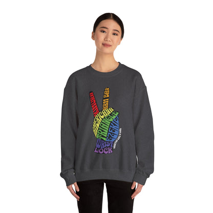 BJJ Submission Peace Sign Jiu Jitsu Crewneck Sweater