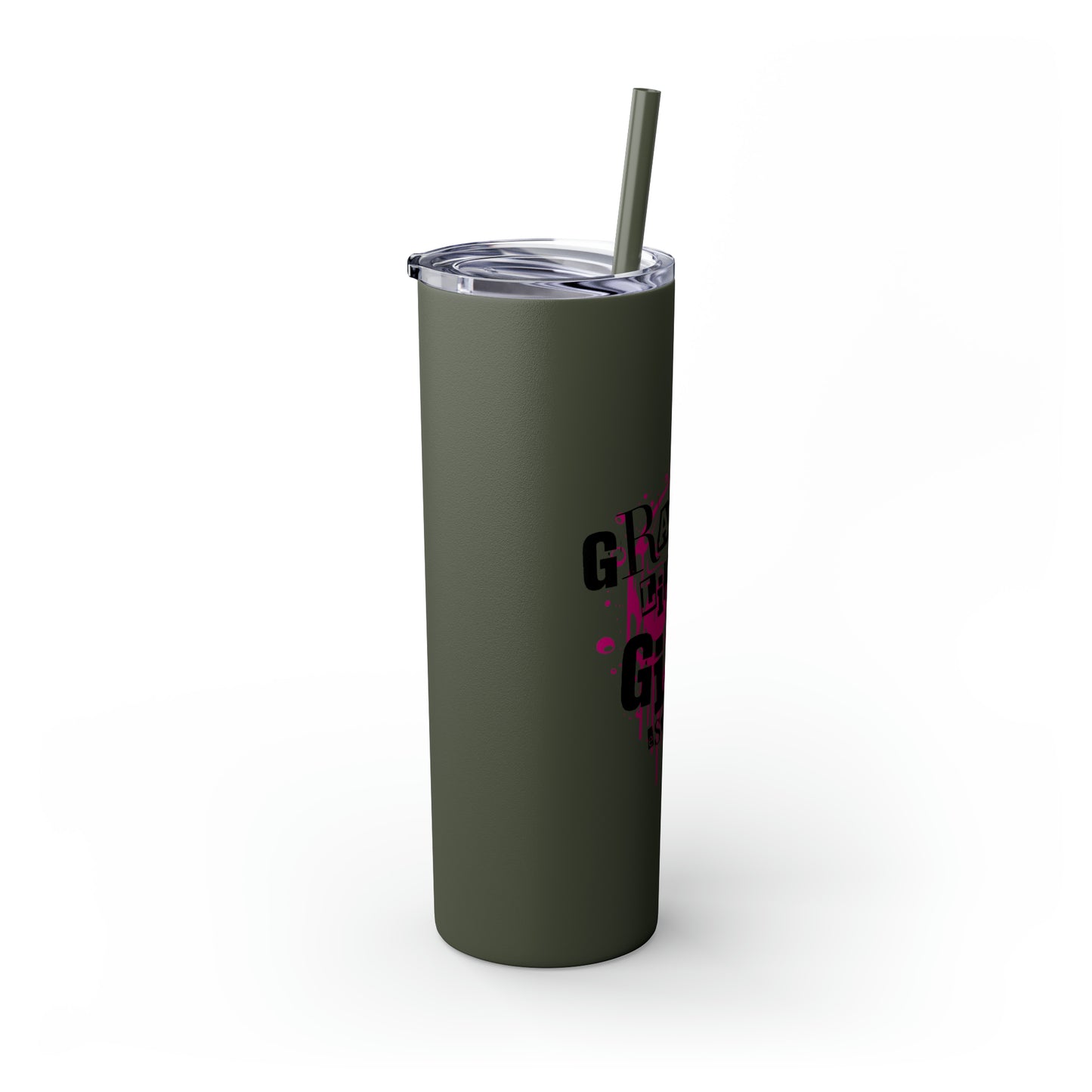 Grapple Like a Girl BJJ Skinny Matte Tumbler, 20oz