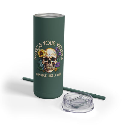 Harness Your Violence Skinny Matte Tumblers, 20oz