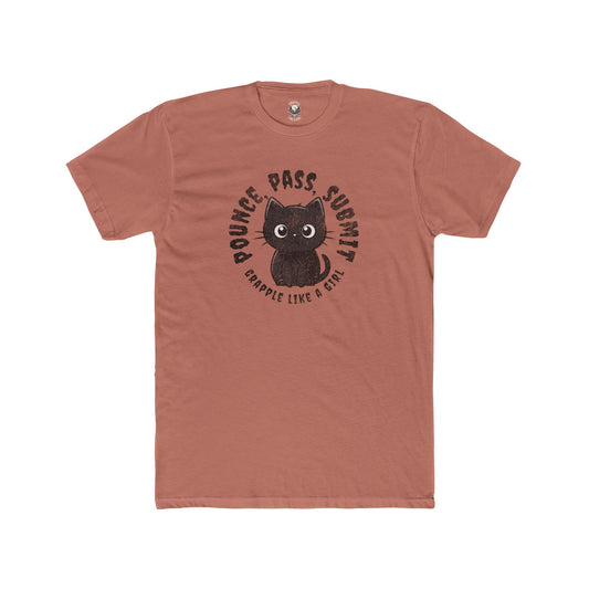 Grapple like a Girl Unisex Cotton Tee - Pounce, Pass, Submit *Limited Edition*