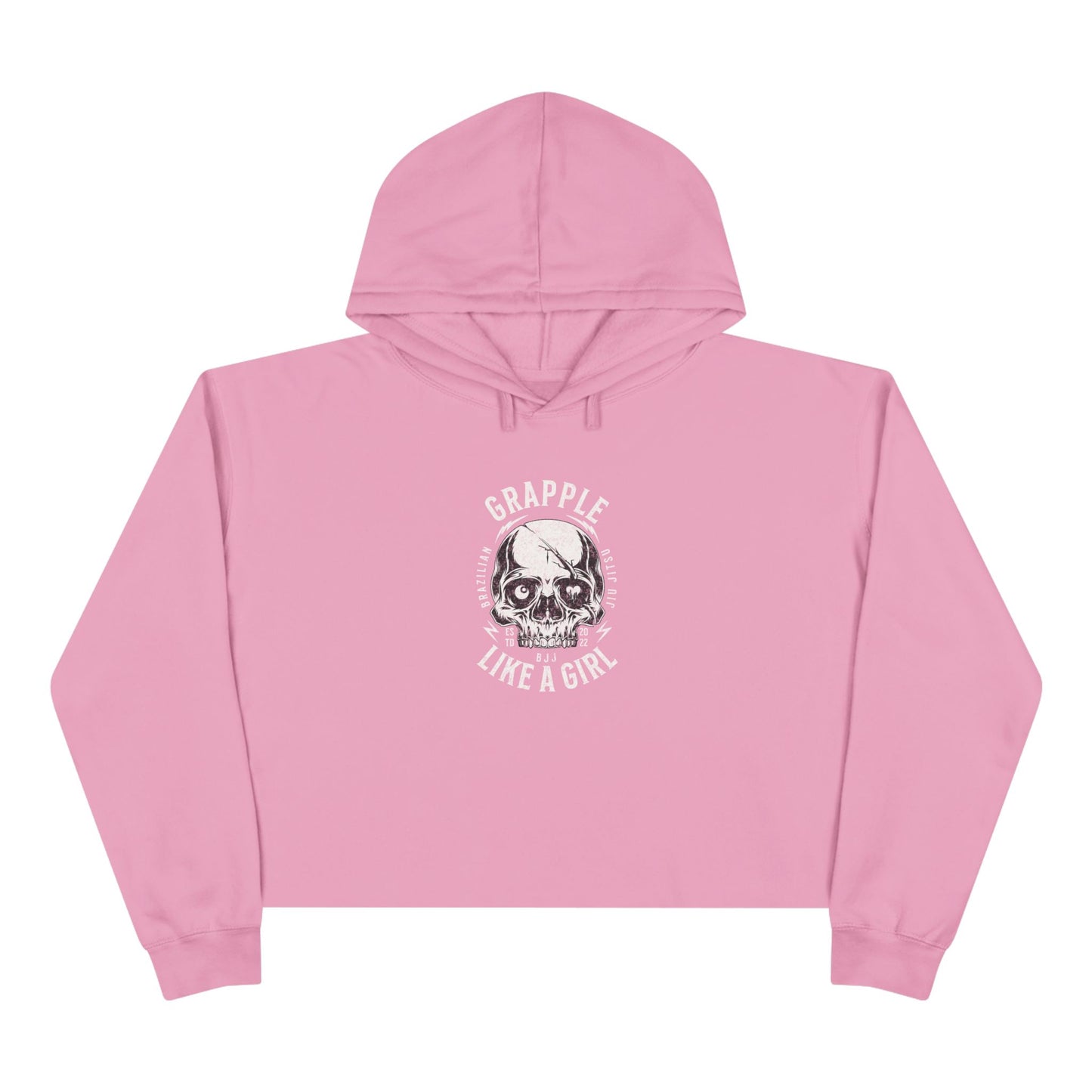 Grapple like a Girl Cropped Hoodie - Skull Logo