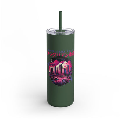 Grapple like a Girl 20oz Matte Tumbler - Tampa Skyline