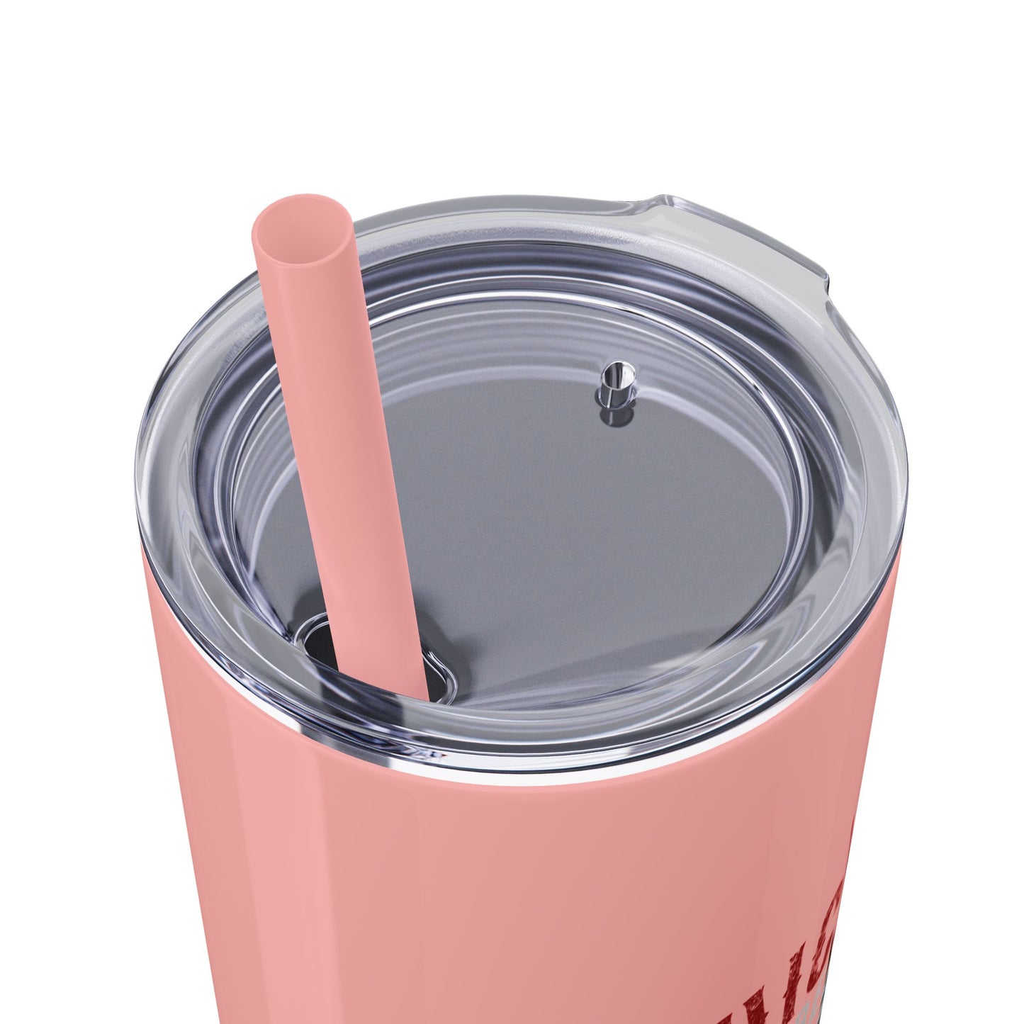 Grapple like a Girl Thick & Tired Skinny Tumbler with Straw, 20oz