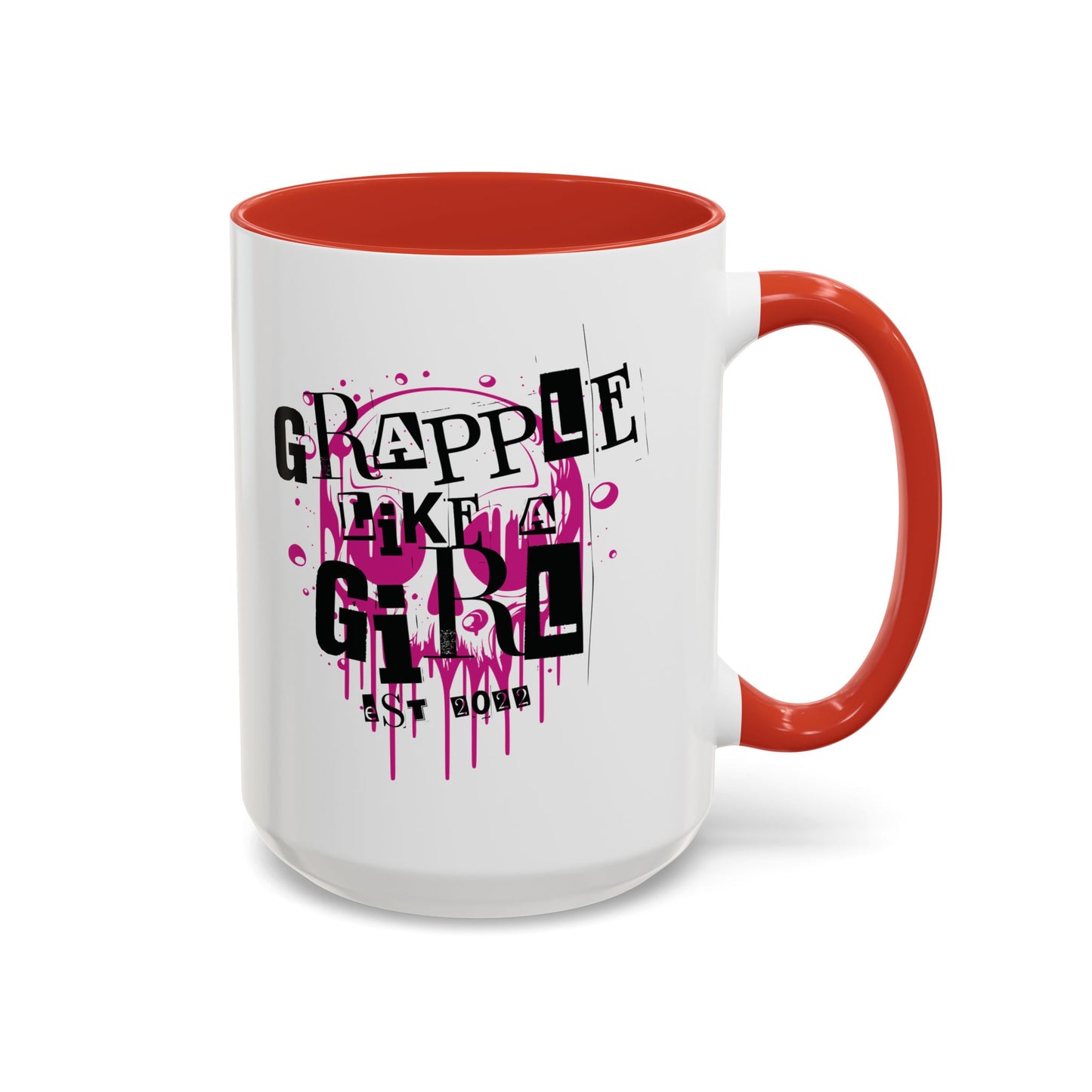 Grapple Like a Girl Accent Coffee Mug