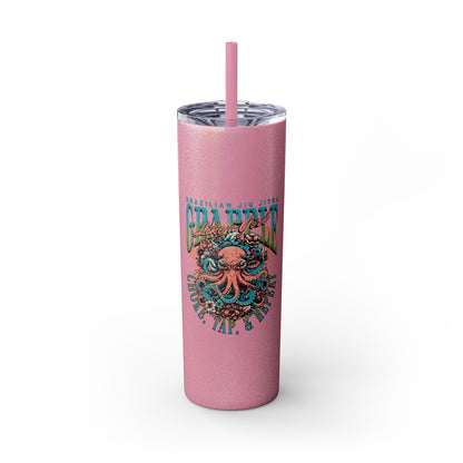 Choke, Tap, & Repeat Octopus Skinny Tumbler with Straw, 20oz
