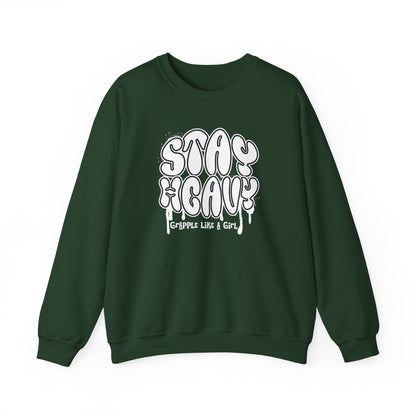 Grapple like a Girl BJJ Women's Crewneck Sweater - Stay Heavy