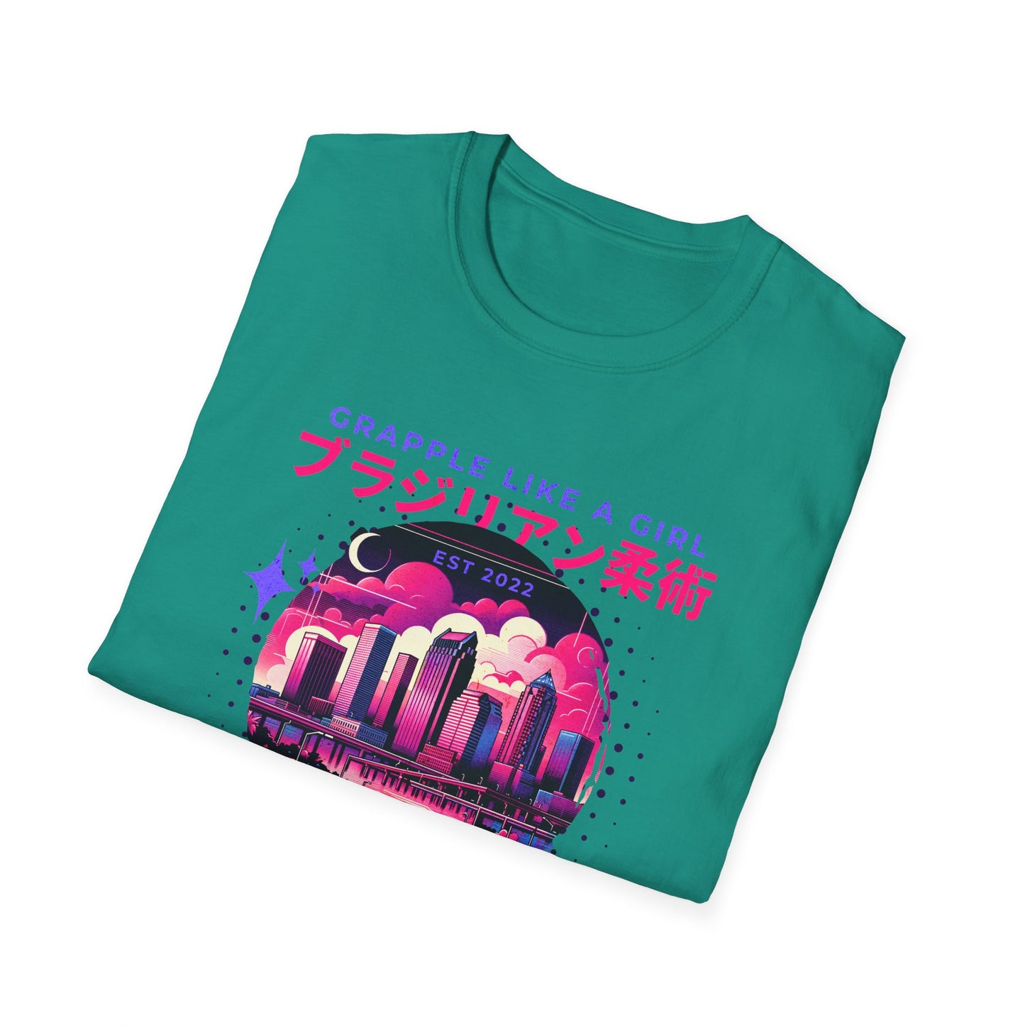 Grapple like a Girl T-Shirt - Tampa Skyline