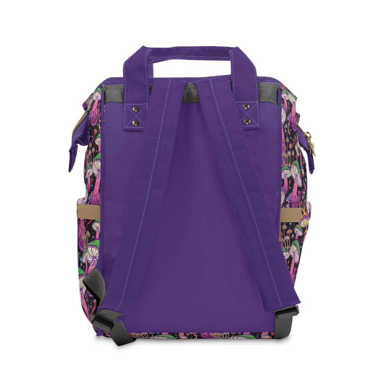 Women's Grapple like a Girl Jiu Jitsu Gear Backpack - Purple Mushroom Pattern