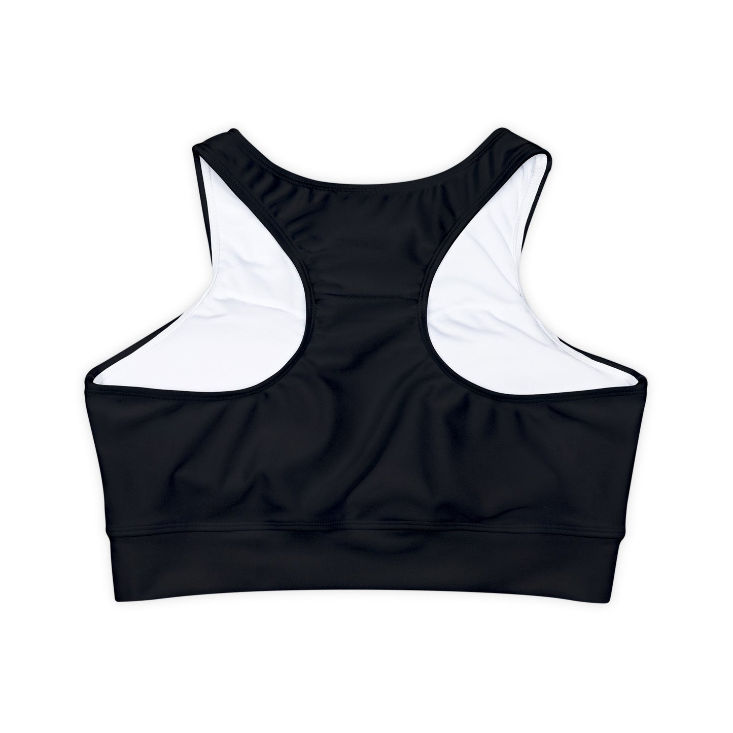 Grapple like a Girl Fully Lined, Padded Sports Bra - Black