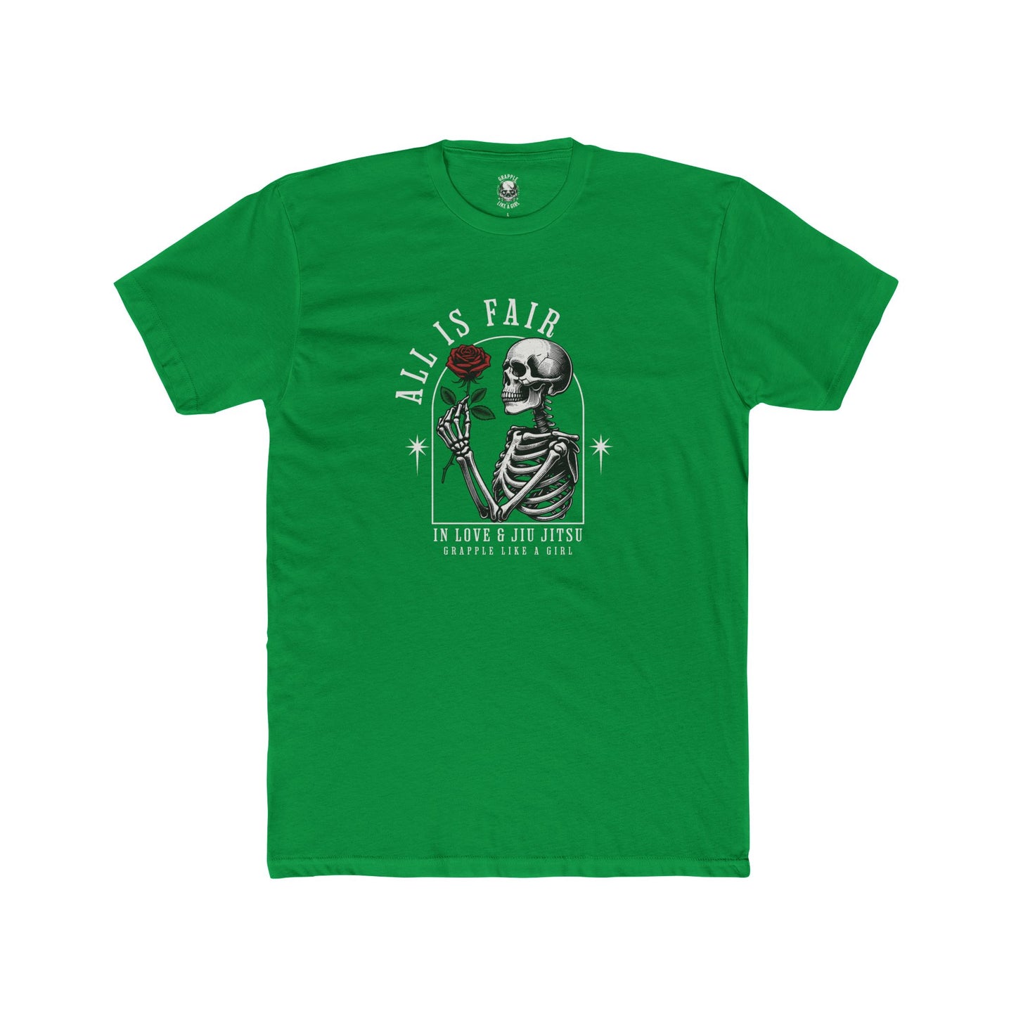 Grapple like a Girl Unisex Cotton T-shirt - All is Fair in Love & Jiu Jitsu