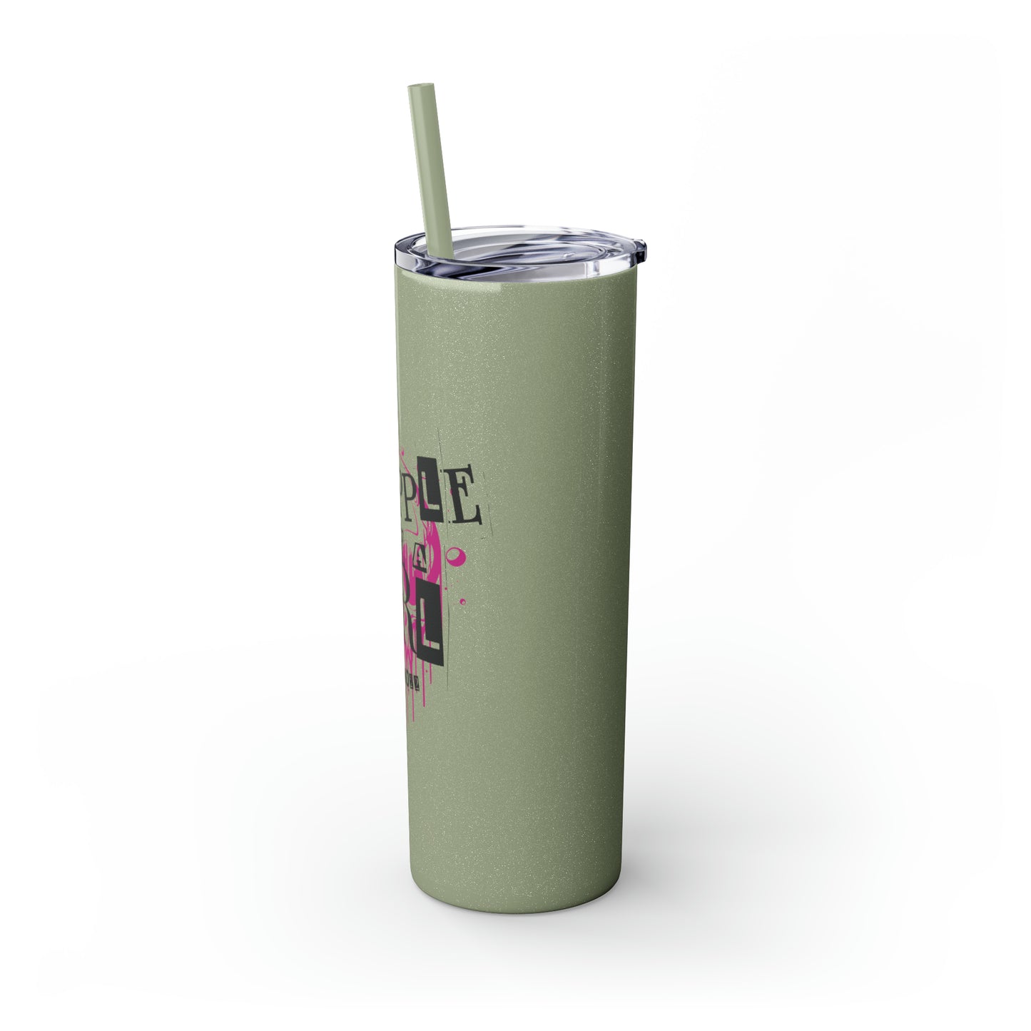 Grapple Like a Girl BJJ Skinny Matte Tumbler, 20oz