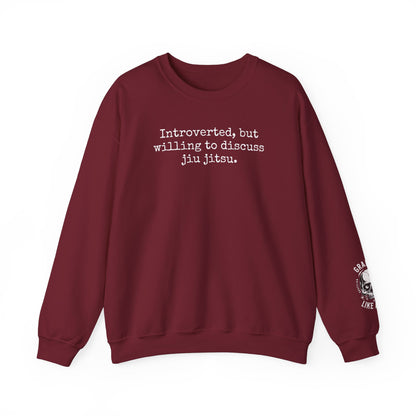 Grapple like a Girl BJJ Women's Crewneck Sweater - Introverted