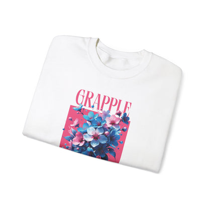 Grapple like a Girl BJJ Women's Crewneck Sweater - Blossoms