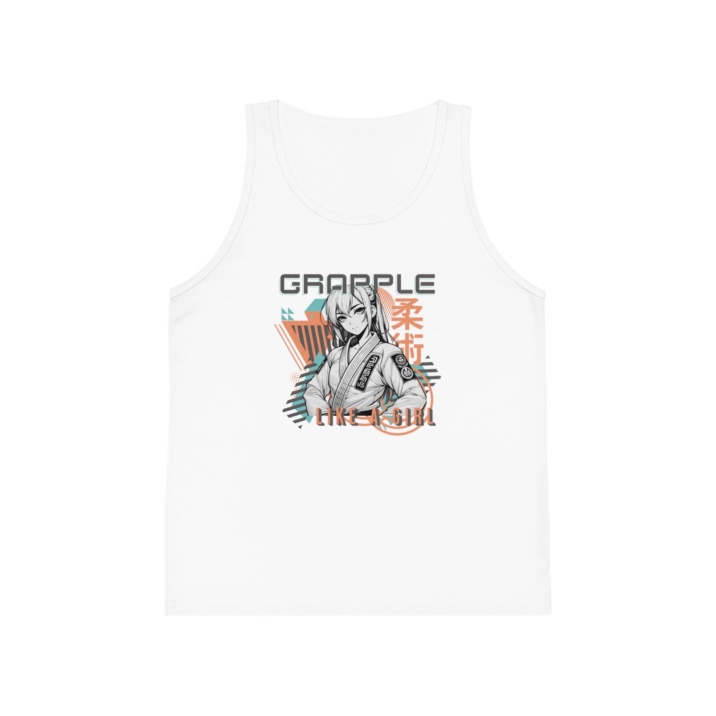 Grapple like a Girl Youth Jersey Tank Top - Anime Girl