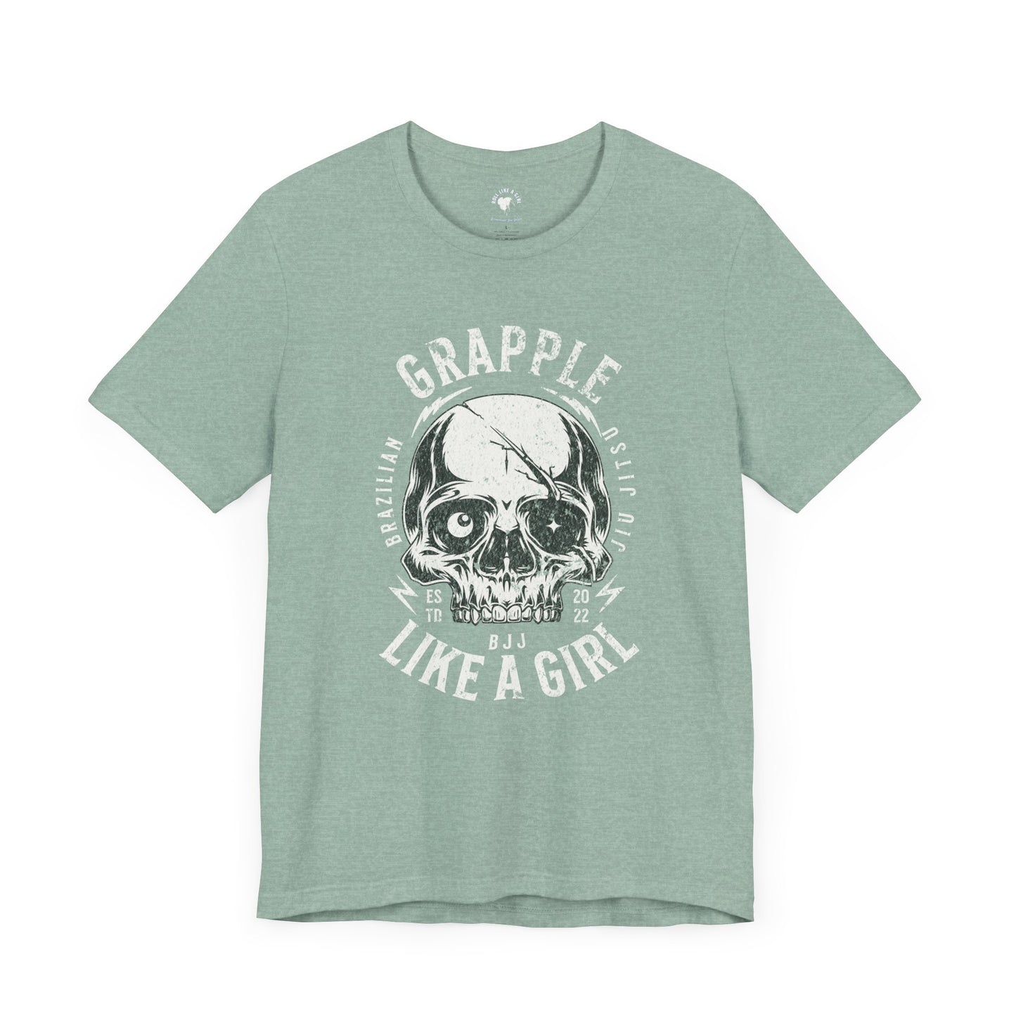 Women's Grapple like a Girl Skull Jiu Jitsu T-shirt