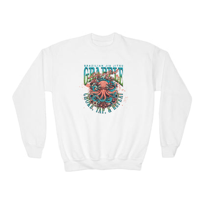 Grapple Like A Girl Youth Crewneck Sweatshirt - Choke, Tap, Repeat